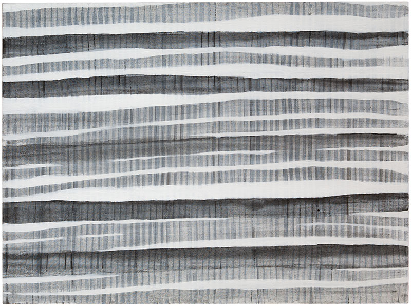 Karina Waschko, Abstrait 5, 2011, 97 x 130 cm, acrylique et encre sur toile 