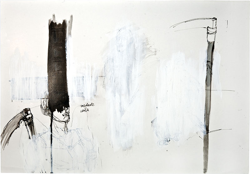 Karina Waschko, Anges 5, 2006, 50,6 x 72 cm, encre et acrylique sur carton