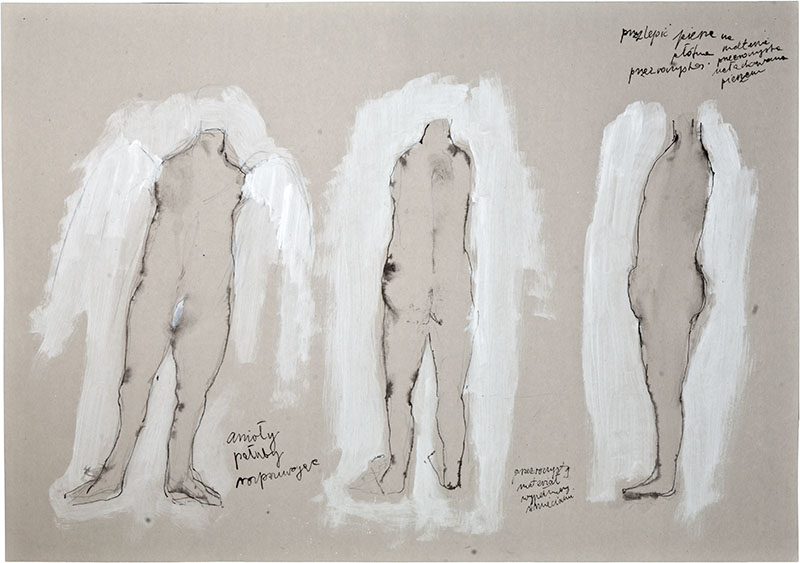 Karina Waschko, Anges 6, 2006, 50,7 x 72 cm, encre et acrylique sur carton