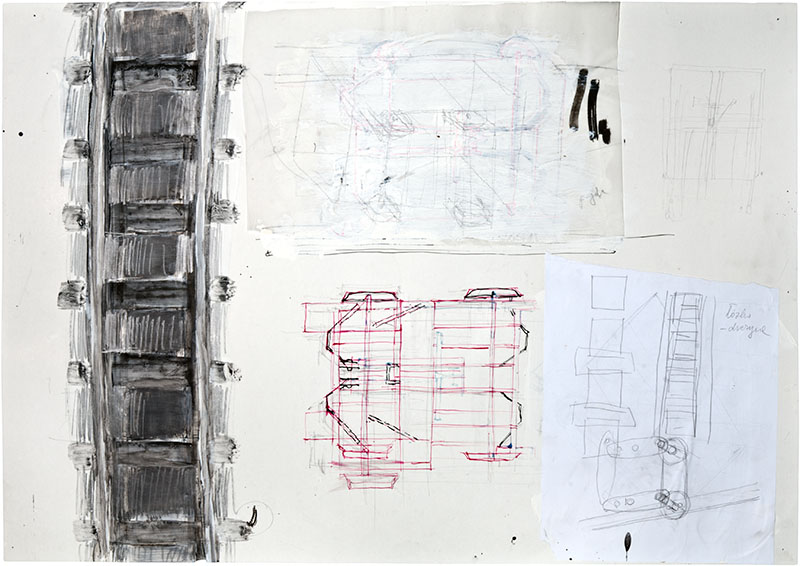 Karina Waschko, Autres dessins 1, 2006, 50,7 x 72 cm, encre et acrylique sur carton 