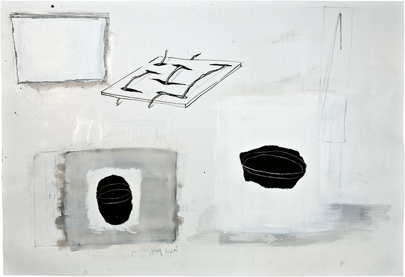 Karina Waschko, Bois 8, 2010, 49,4 x 72 cm, encre et acrylique sur carton 