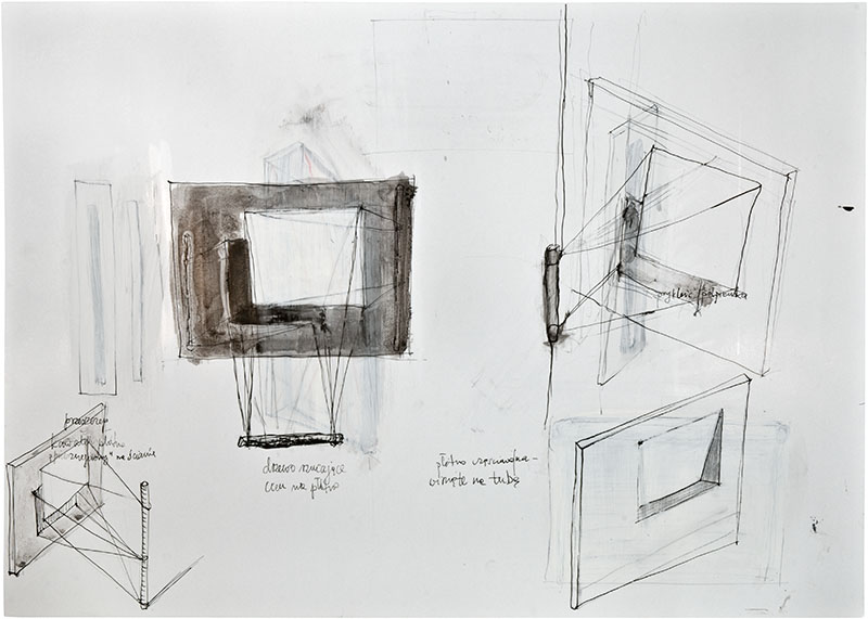Karina Waschko, Bois 9, 2010, 50 x 70 cm, encre et acrylique sur carton 