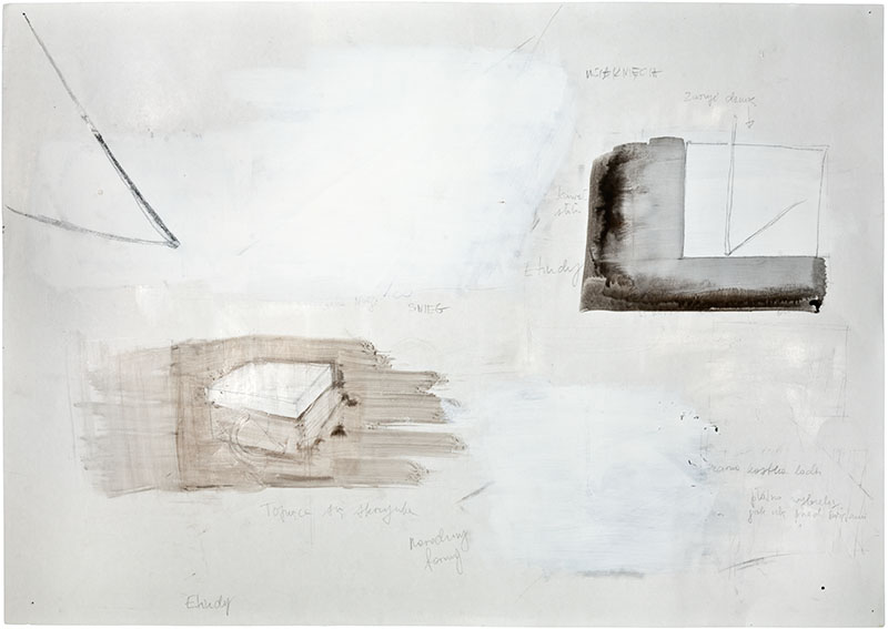 Karina Waschko, Bois 15, 2011, 50,7 x 72 cm, encre et acrylique sur carton 