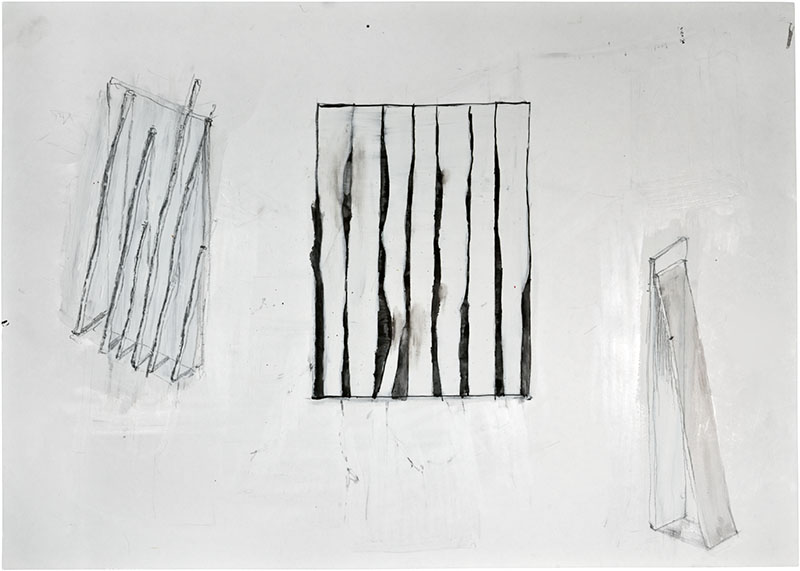 Karina Waschko, Bois 19, 2011, 50 x 70 cm, encre et acrylique sur carton 