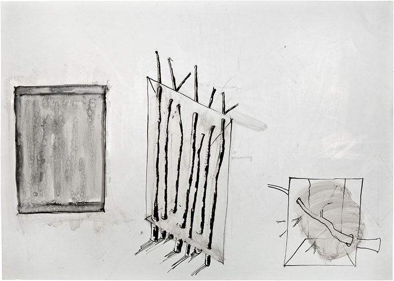Karina Waschko, Bois 20, 2011, 50 x 70 cm, encre et acrylique sur carton 