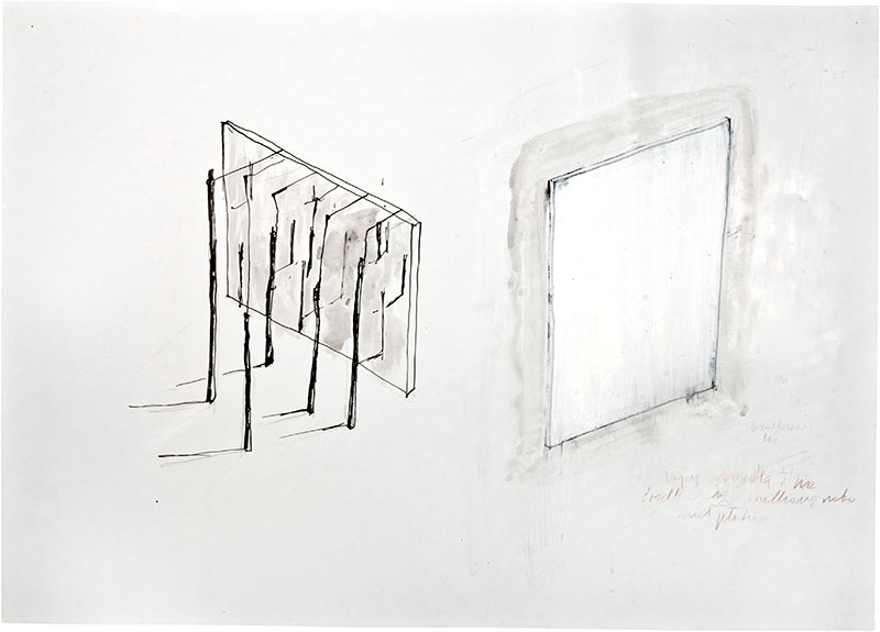 Karina Waschko, Bois 21, 2011, 50 x 70 cm, encre et acrylique sur carton 