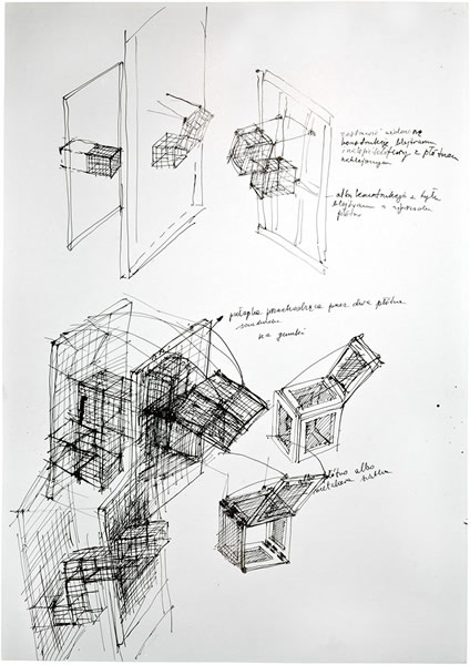 Karina Waschko, Fils de fer 6, 2007, 72 x 50,6 cm, encre et acrylique sur carton