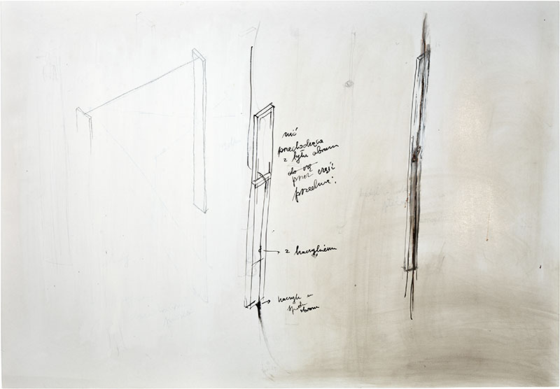 Karina Waschko, Fils de fer 8, 2007, 50 x 72 cm, encre et acrylique sur carton