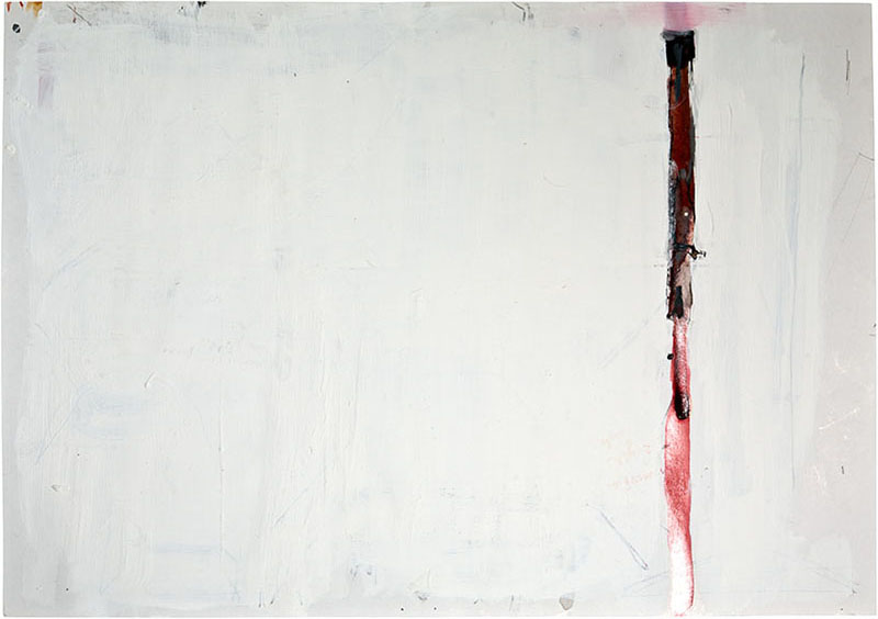Karina Waschko, Gouttières et boîtes 19, 2009, 50,6 x 72 cm, encre et acrylique sur carton