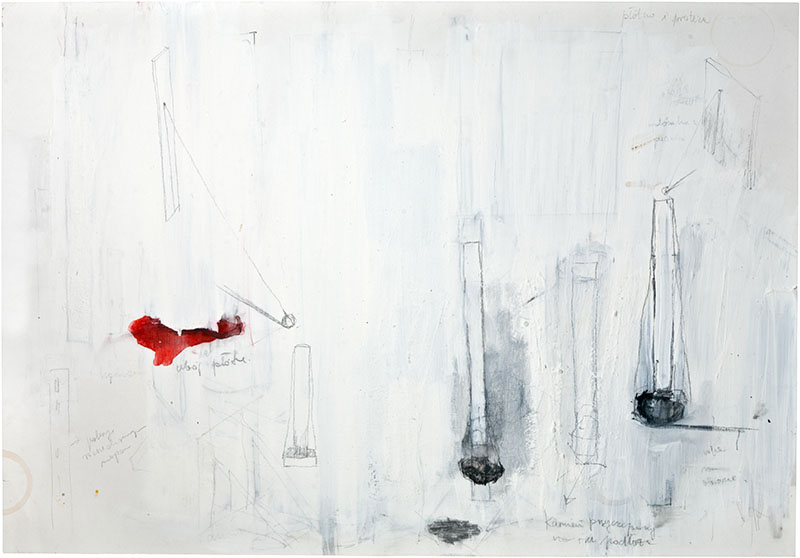 Karina Waschko, Pierre 5, 2010, 50 x 71,9 cm, encre et acrylique sur carton