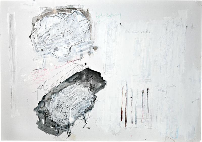 Karina Waschko, Plomb 5, 2011, 50,8 x 72 cm, encre et acrylique sur carton