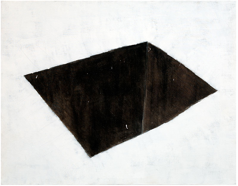 Karina Waschko, Traits et trous 5, 2009, 114 x 146 cm, acrylique sur toile 