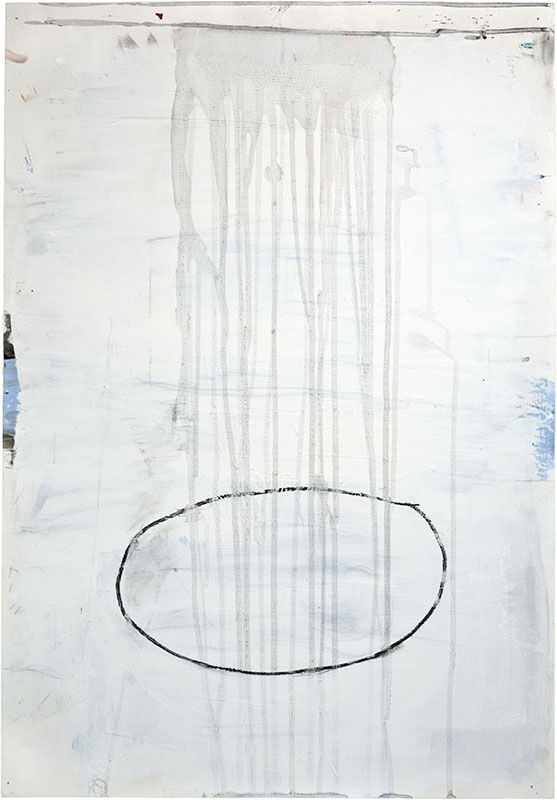 Karina Waschko, Traits et trous 19, 50 x 72 cm, encre et acrylique sur carton 