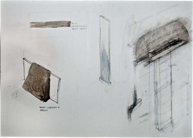 Autres dessins 13, 2009, 51 x 71,8 cm, encre et acrylique sur carton