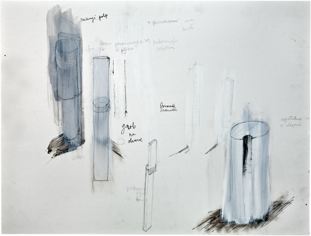 Bois 7, 2010, 50 x 66 cm, encre et acrylique sur carton
