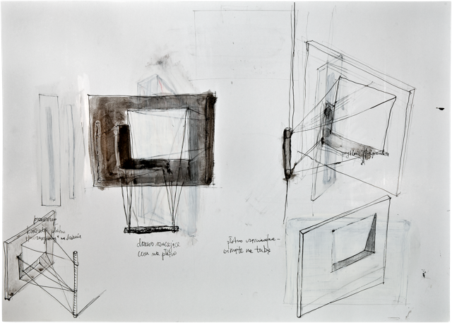 Bois 9, 2010, 50 x 70 cm, encre et acrylique sur carton