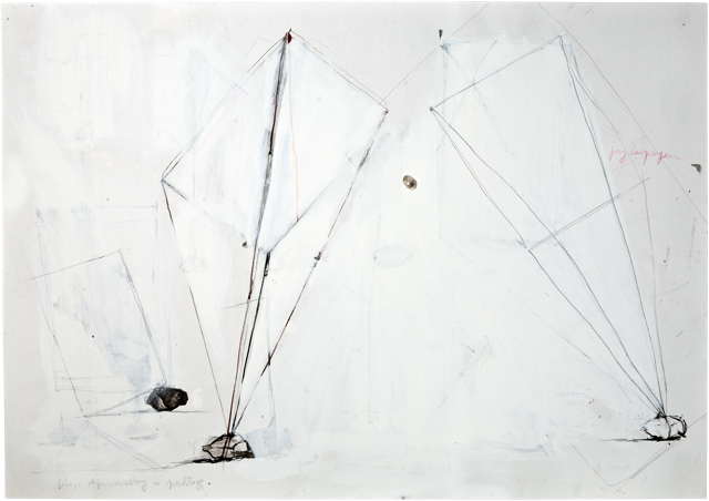 Pierre 6, 2010, 50,7 x 72 cm, encre et acrylique sur carton