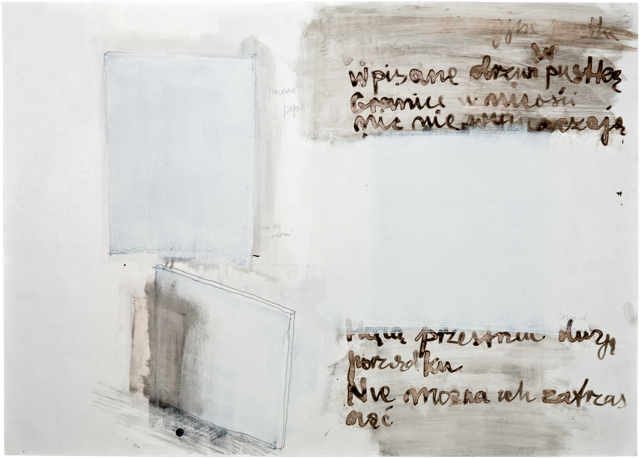 Écritures 5, 2011, 50 x 70 cm, encre et acrylique sur carton