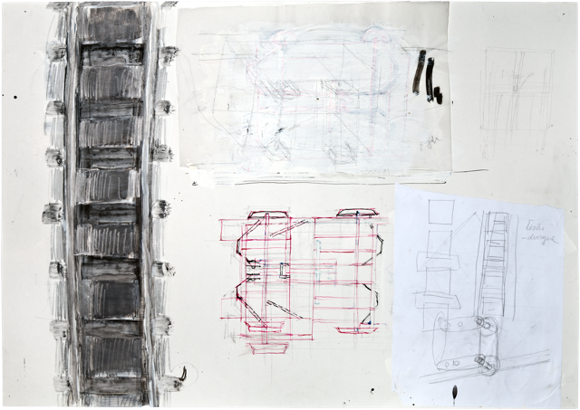 Autres dessins 1, 2006, 50,7 x 72 cm, encre et acrylique sur carton