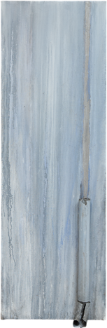 Gouttières et boîtes 2, 2006, 180 x 60 cm, acrylique et gouttière sur toile