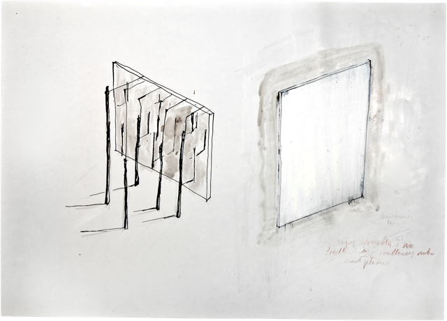 Bois 21, 2011, 50 x 70 cm, encre et acrylique sur carton