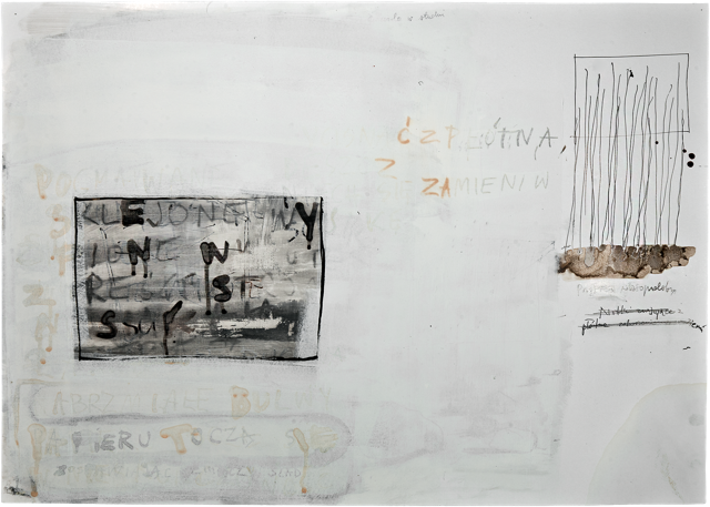 Écritures 13, 2011, 51 x 71,8 cm, encre et acrylique sur carton